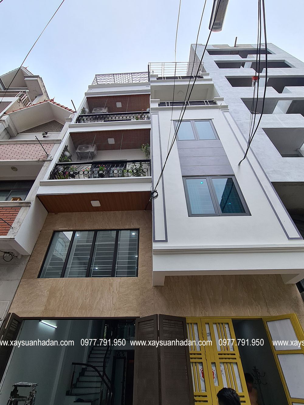 xây nhà trọn gói nhà phố 4.5 tầng tại Mai Dịch, Cầu giấy