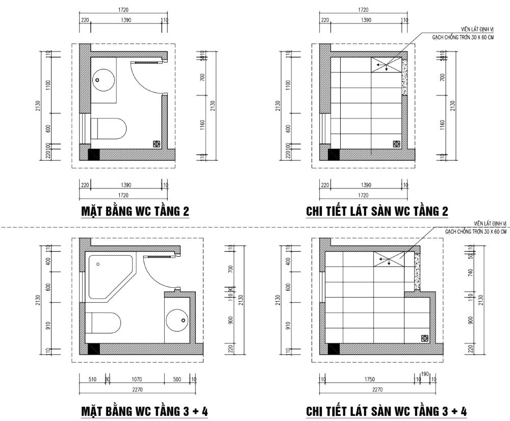 bản vẽ thiết kế nhà phố 42m2 x 5 tầng 1 tum 