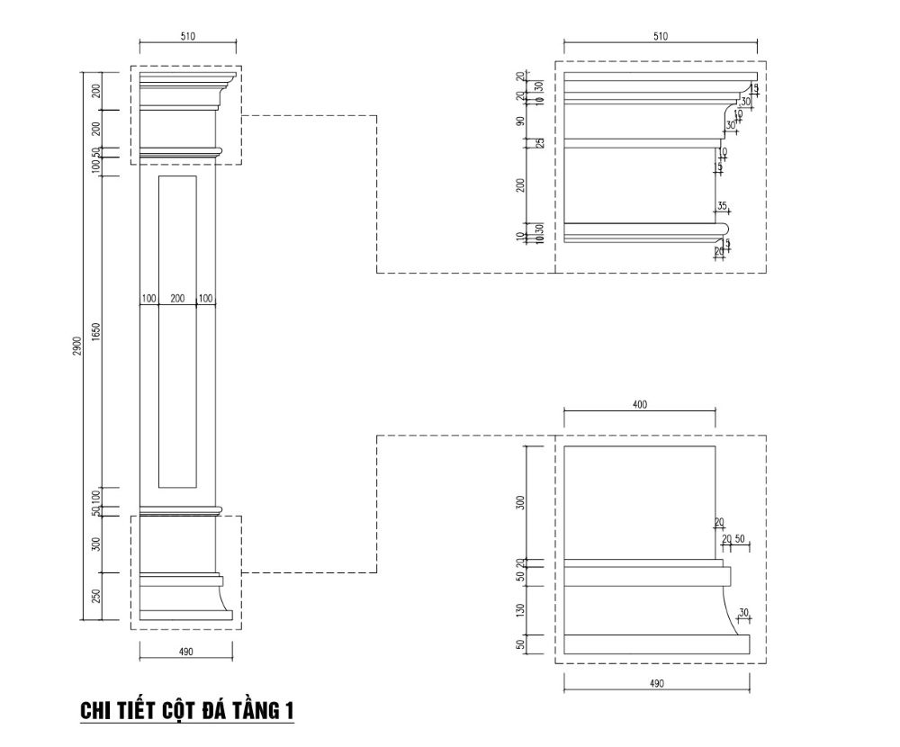 bản vẽ thiết kế nhà phố 42m2 x 5 tầng 1 tum 