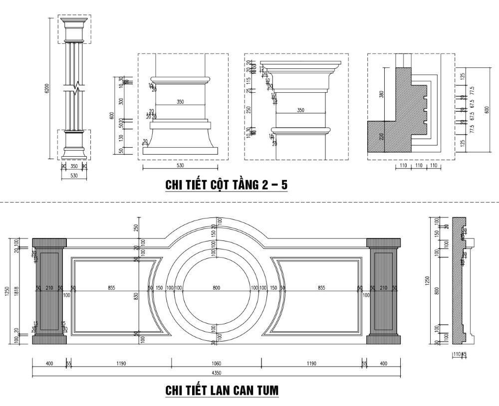 bản vẽ thiết kế nhà phố 42m2 x 5 tầng 1 tum 