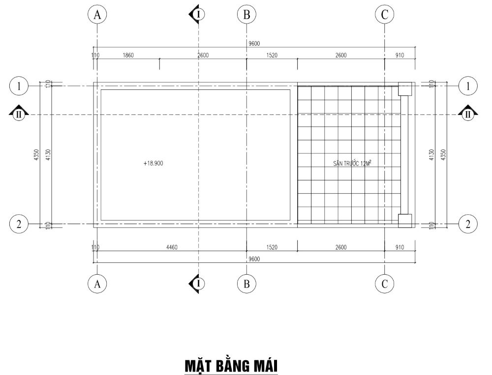 bản vẽ thiết kế nhà phố 42m2 x 5 tầng 1 tum 