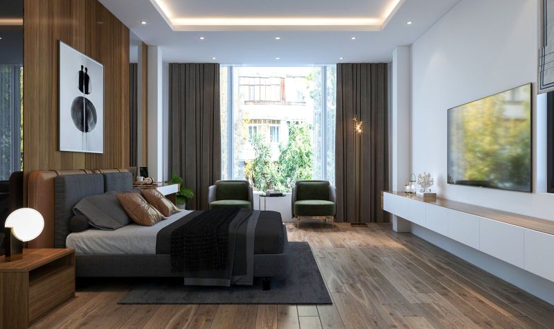 nội thất nhà phố 37m2-ngủ 2
