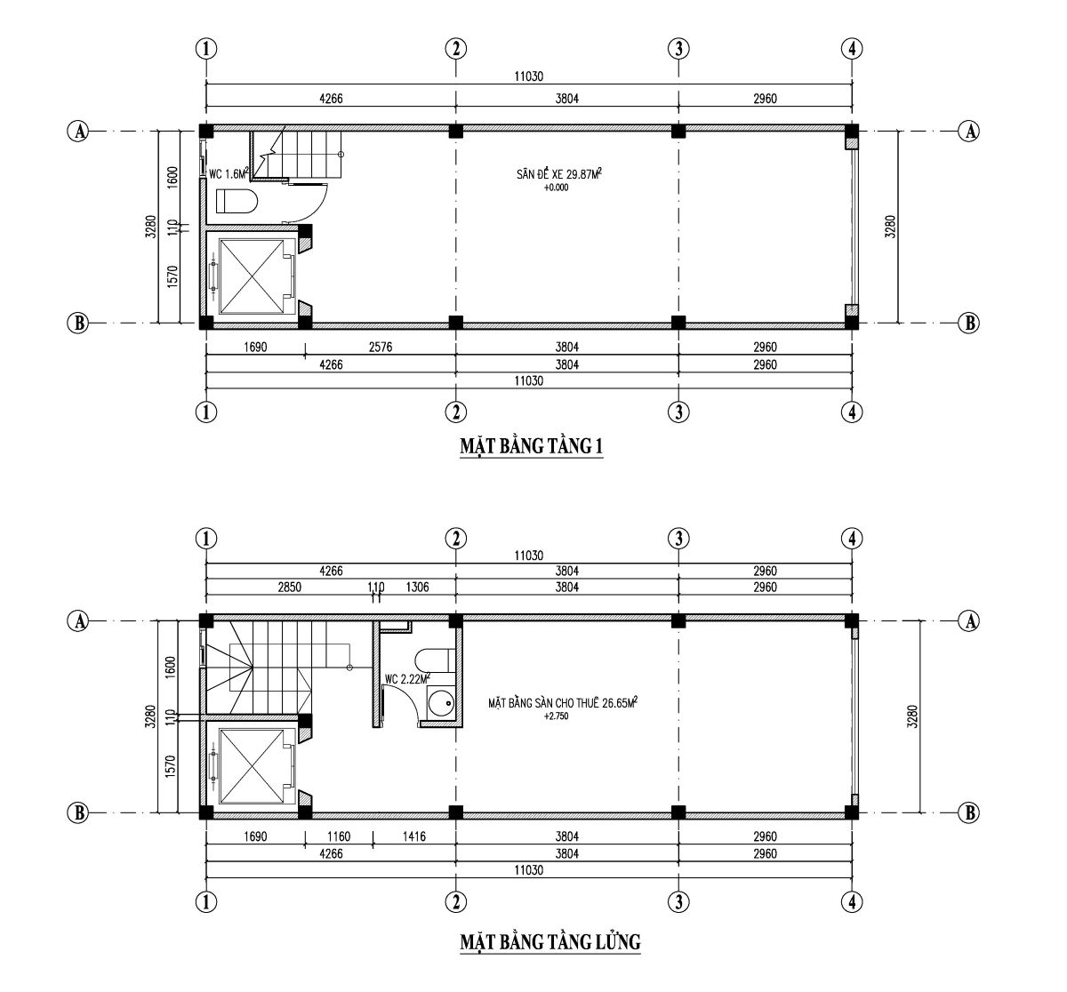 thiết kế nhà ở kết hợp cho thuê 40m2