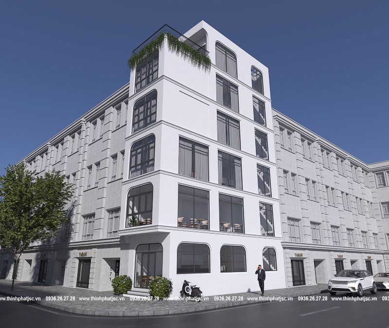 thiết kế nhà phố 5 tầng 1 tum tại quận Đống Đa
