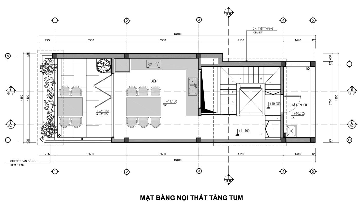 Bản vẽ thiết kế nhà phố 53m2-mặt bằng công năng
