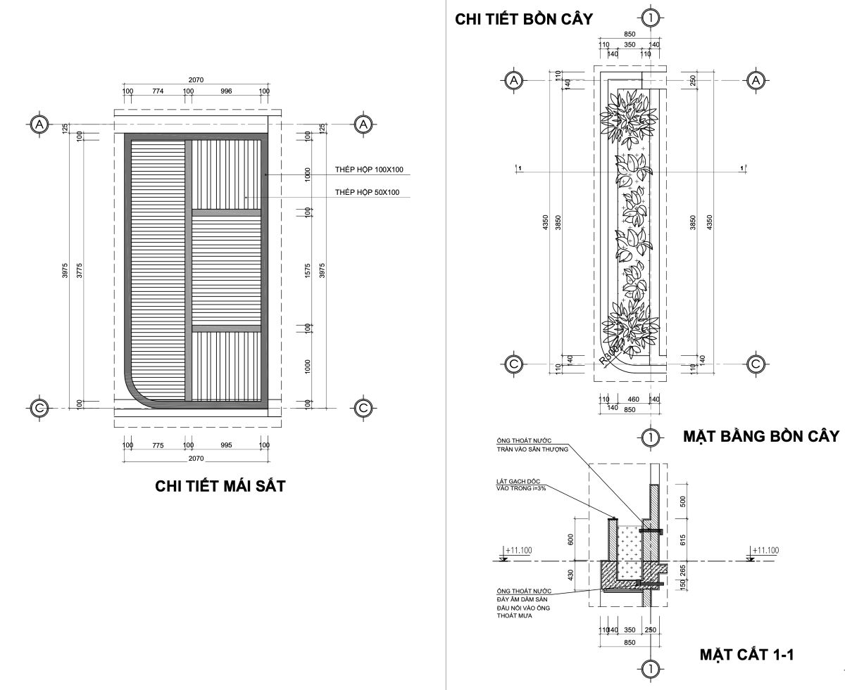 Bản vẽ thiết kế nhà phố 53m2-thang bộ và wc