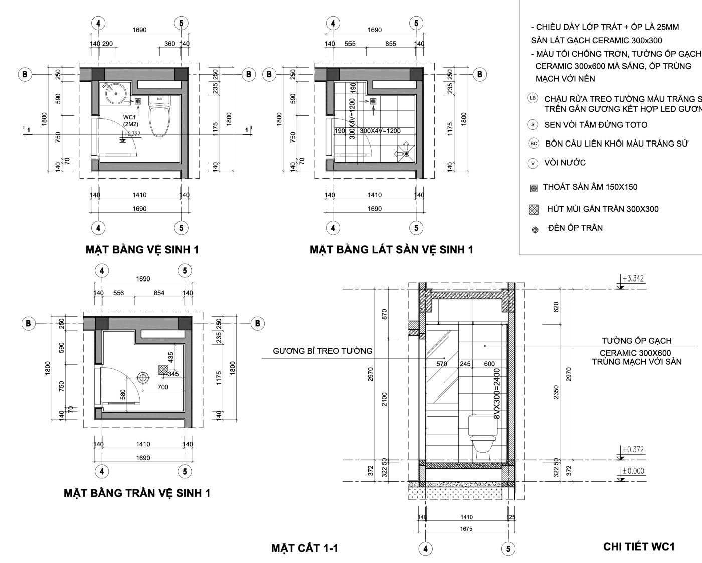 Bản vẽ thiết kế nhà phố 53m2-thang bộ và wc
