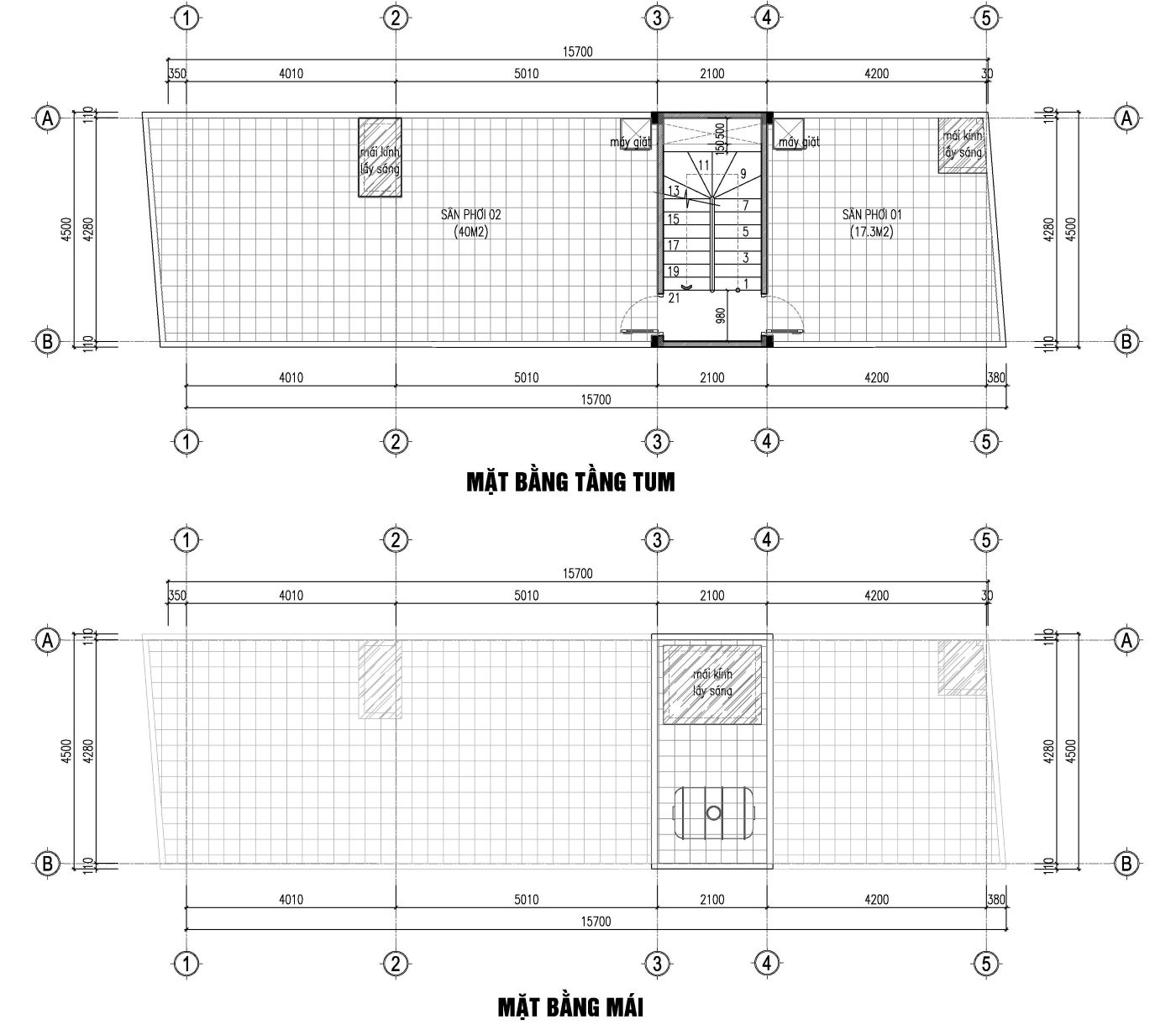 bản vẽ nhà trọ cho thuê 70m2