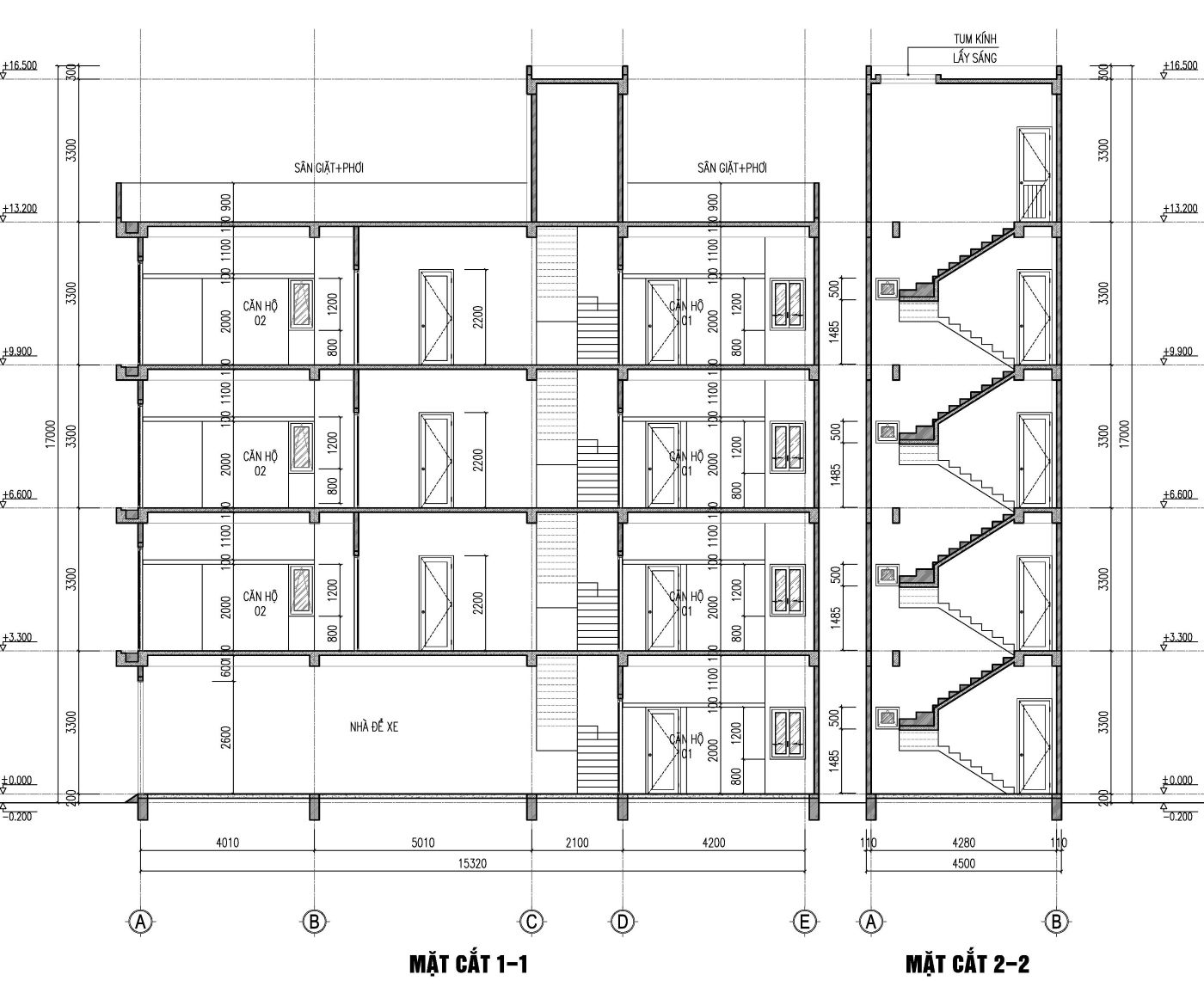 bản vẽ nhà trọ cho thuê 70m2