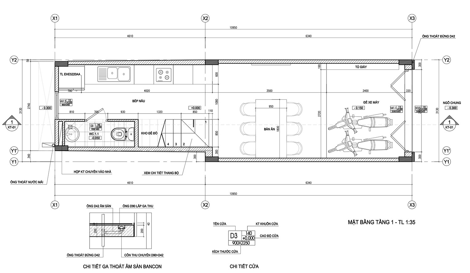 Bản Vẽ Thiết Kế Nhà Rộng 3M | Xây Dựng Thịnh Phát