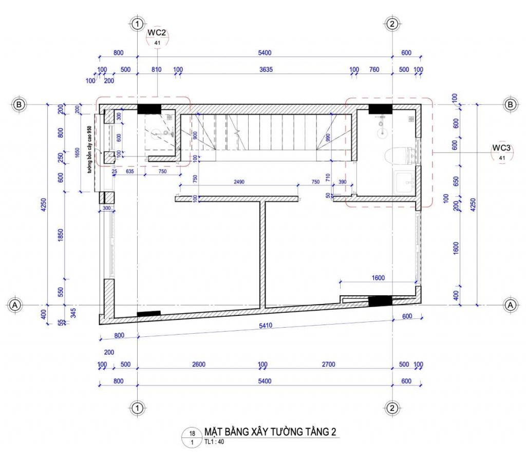 Bản vẽ thiết kế nhà 30m2 4 tầng trên đất 24m2